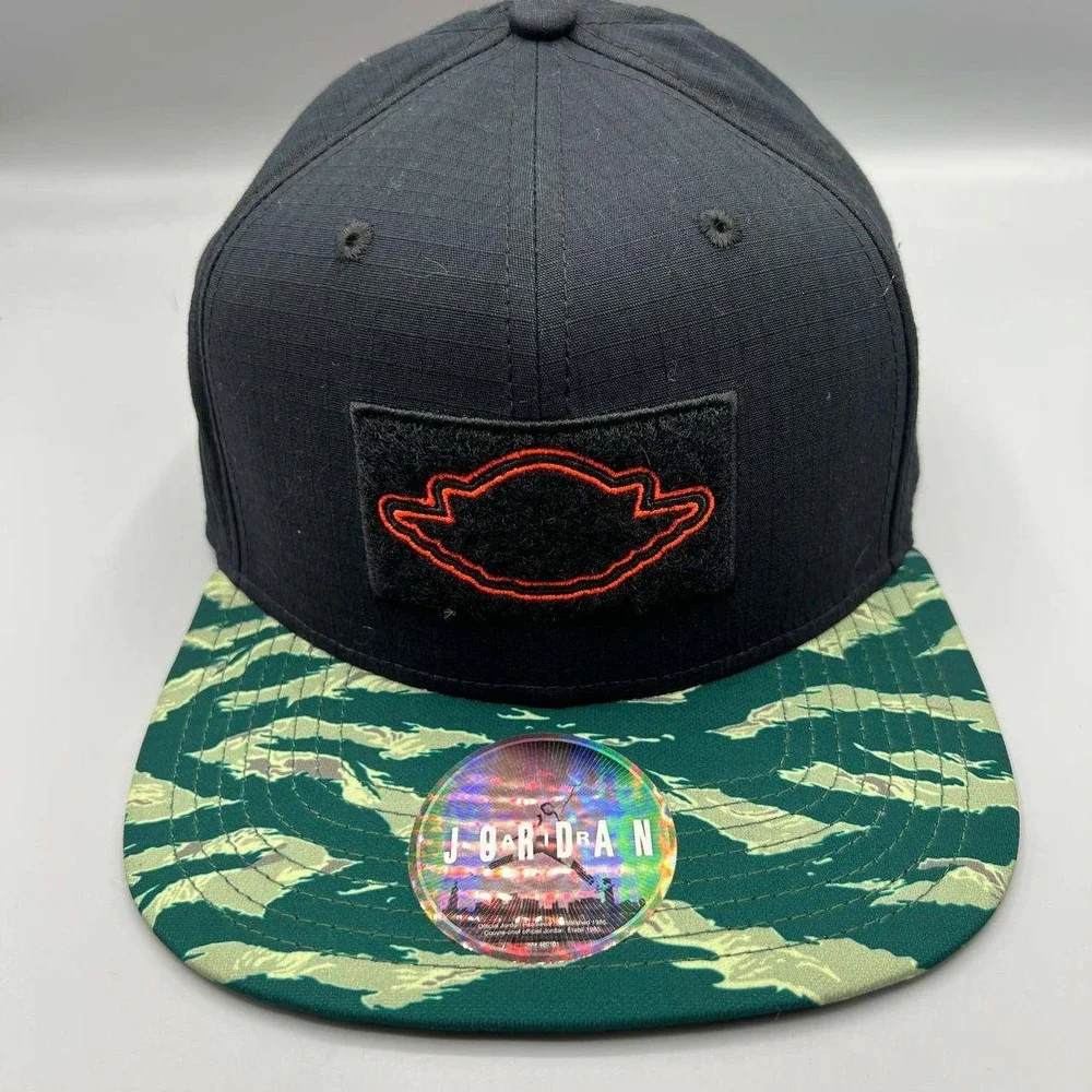 Air Jordan Hat Men Black Green Jumpman City of Flight Strap Back Cap
